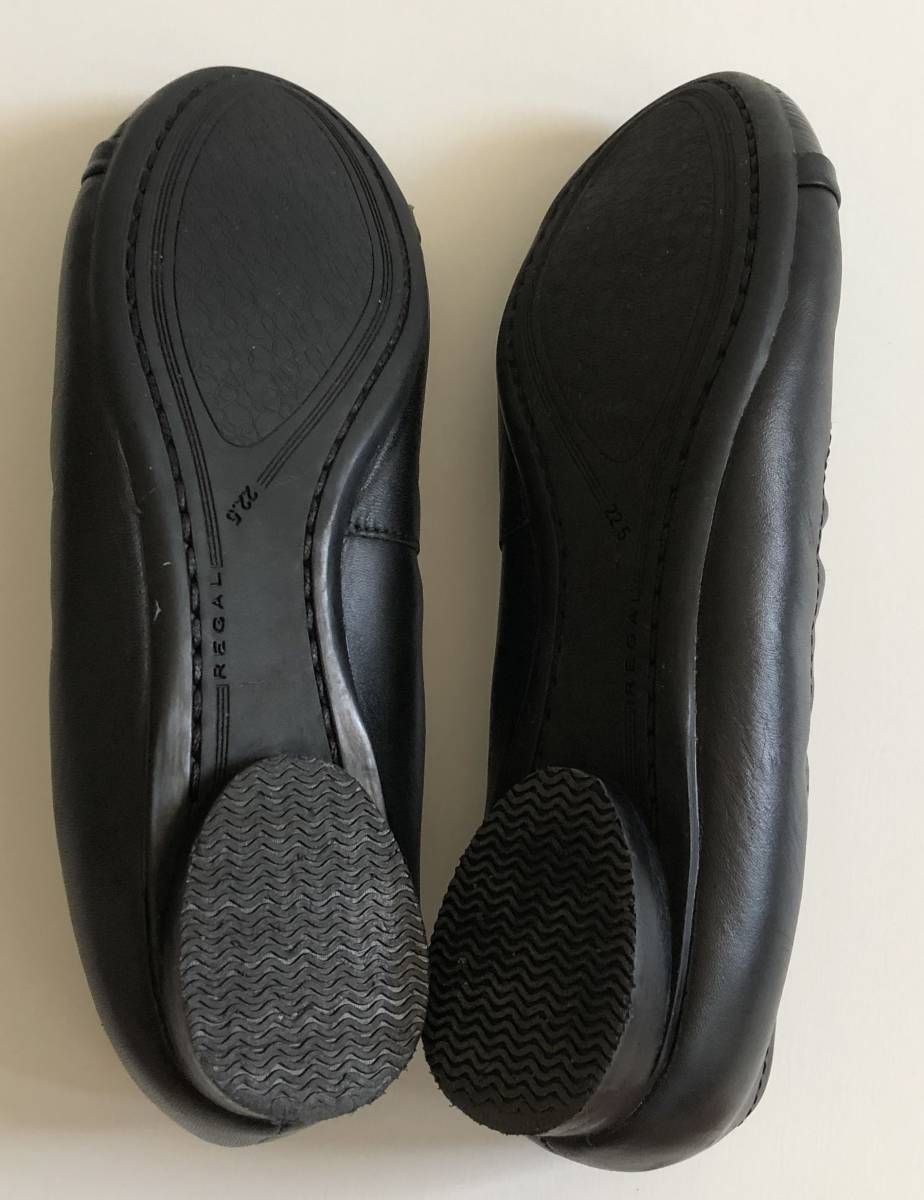 REGAL（法律）淺口鞋/低跟/黑色/黑色★22,5厘米★狀態良好 原文:REGAL（リーガル）パンプス/ローヒール/黒/ブラック★22,5cm★状態良好