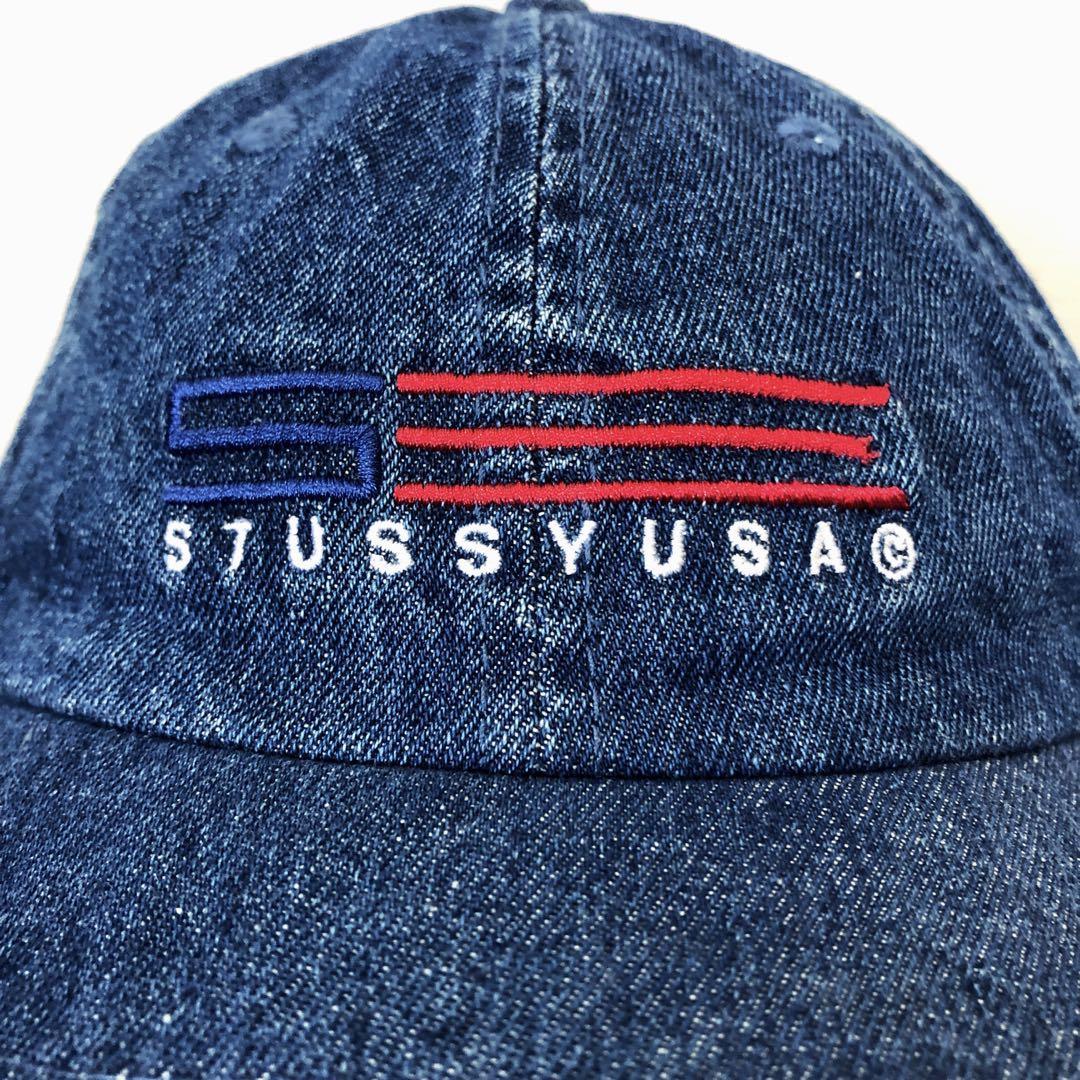 00s 良品 STUSSY ステューシー 刺繍 ロゴ デニム キャップ 帽子 00s 良品 STUSSY ステューシー 刺繍 ロゴ デニム キャップ 帽子