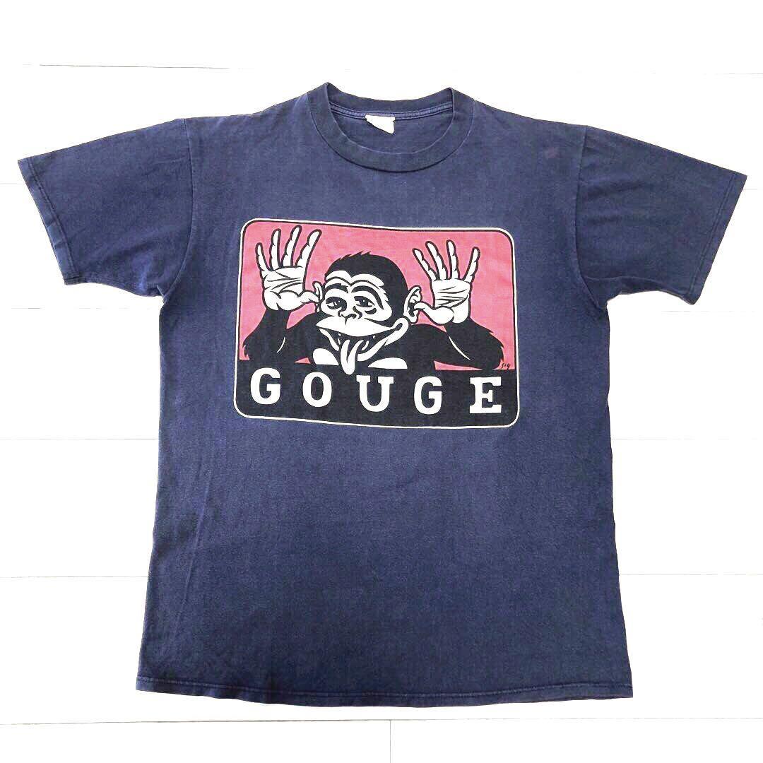 希少 90s USA製 GOUGE グウジ Tシャツ オールドスケート 希少 90s USA製 GOUGE グウジ Tシャツ オールドスケート