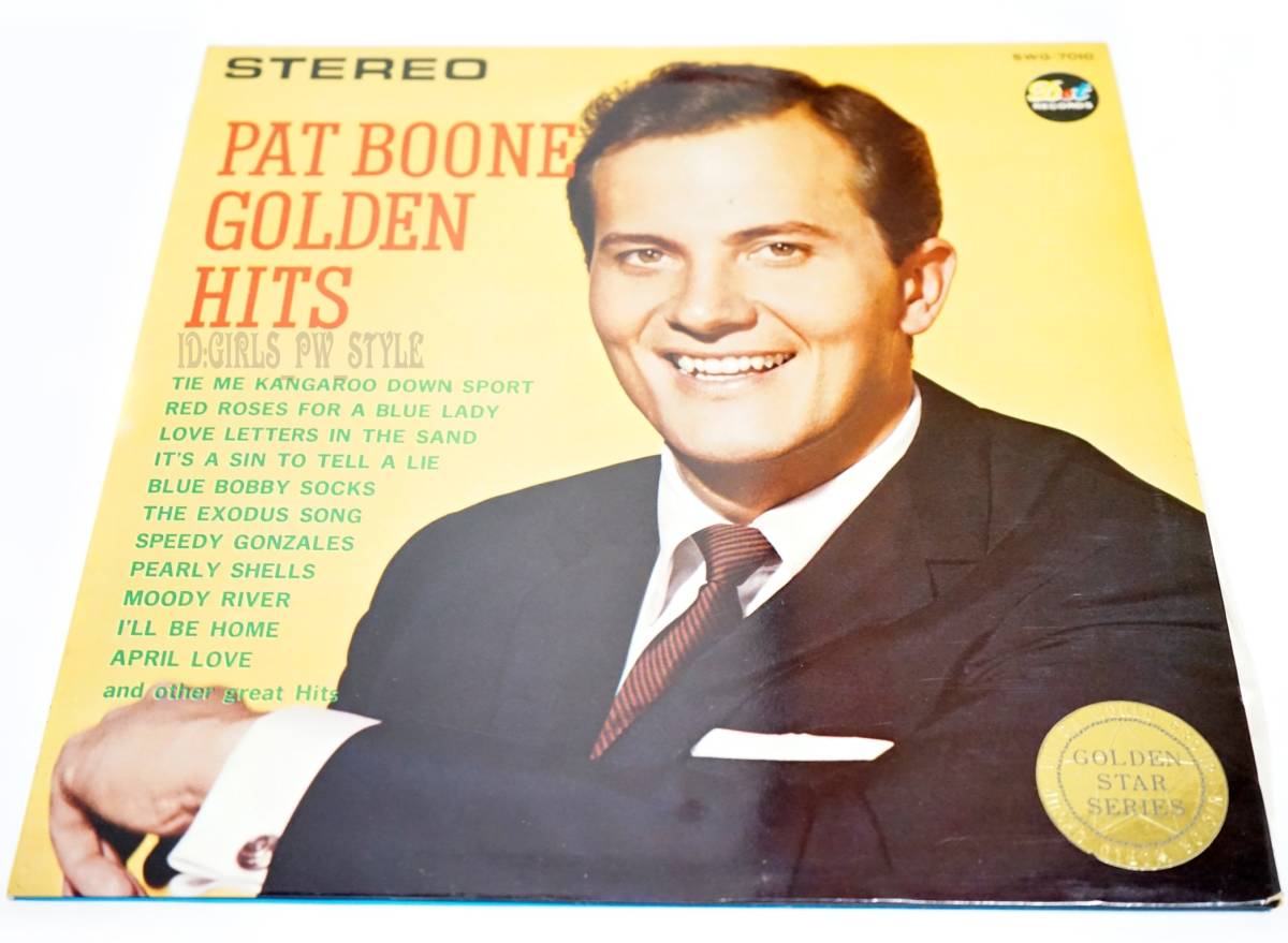 最安送料510円 パットブーン PAT BOONE GOLDEN HITS 砂に書いたラブ・レター 四月の恋 アイル・ビー・ホーム アナスタシア LP レコード_画像1