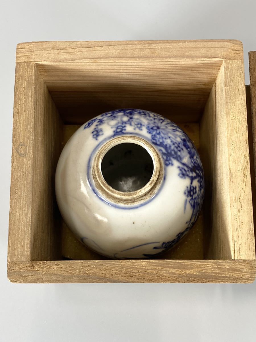 煎茶道具茶道振出小壺染付木箱| JChere雅虎拍卖代购