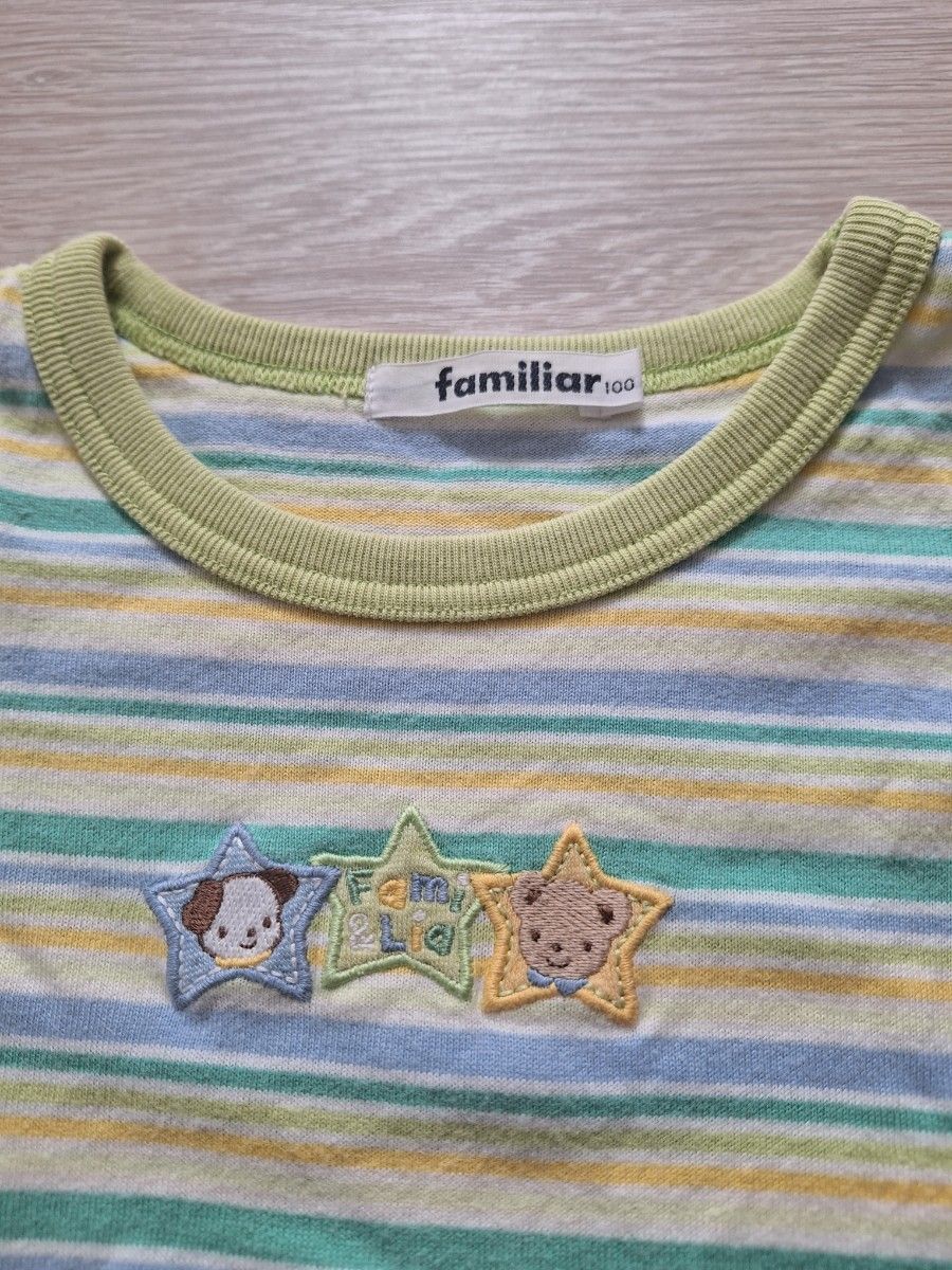 ファミリア familiar 半袖Tシャツ 100㎝ 男の子 黄緑色