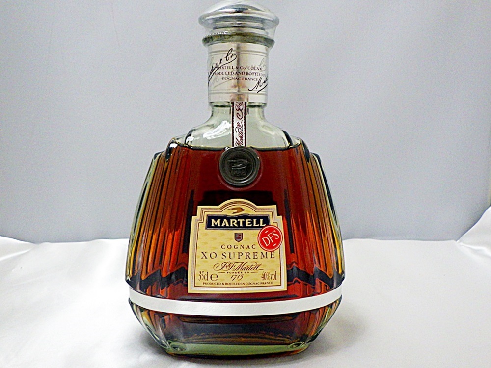 18-2114 MARTELL XO SUPREME マーテル XO スプリーム 350ml 40% グリーンボトル DFS ブランデー コニャック 古酒 未開栓_画像1