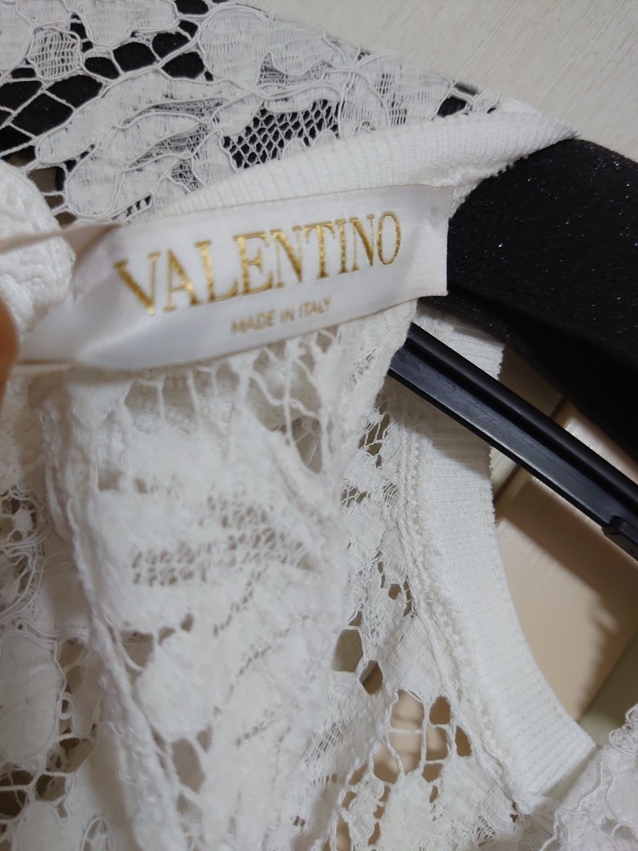 VALENTINO バタフライ刺繍 ヘビーレース ドレス ワンピース_画像8