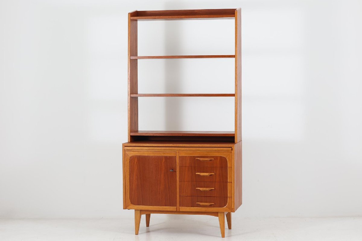  Sweden made open shelf / display shelf cheeks × oak material Northern Europe furniture Vintage 