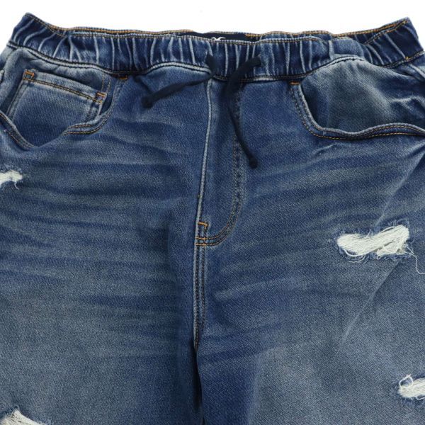 HOLLISTER ホリスター 春夏 加工★ カットオフ ストレッチ スウェット デニム ショート パンツ ジーンズ Sz.M　メンズ　C3B02647_7#P_画像2