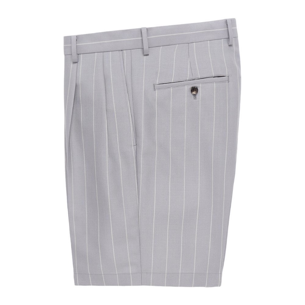 WACKOMARIA DORMEUIL / STRIPED DOUBLE PLEATED SHORT TROUSERS ワコマリア ドーメル ショートパンツ スラックス ティーシャツ M