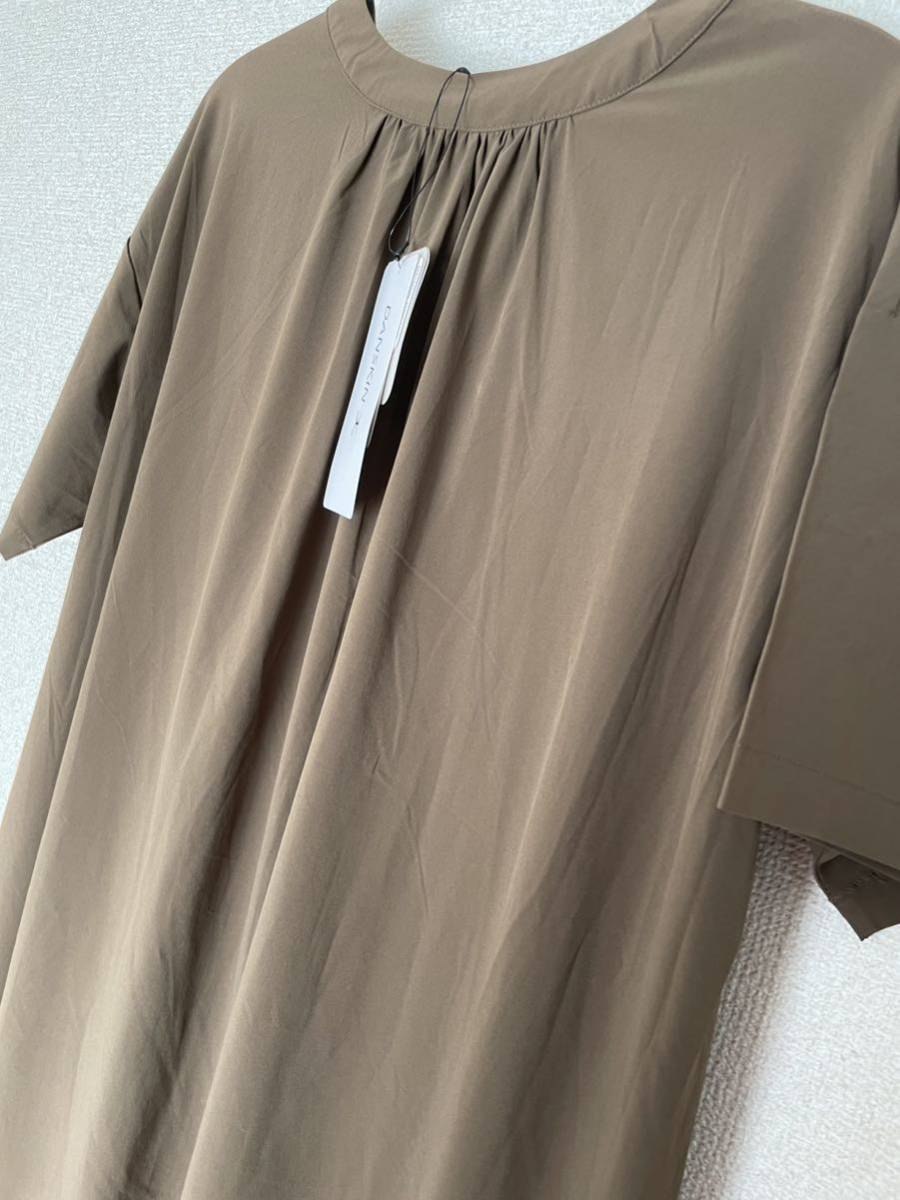  prompt decision * Dance gold b Lee z light shirt dress One-piece M new goods Brown tea 15,400 jpy . sweat speed ., light weight thin,UVtei Lee 