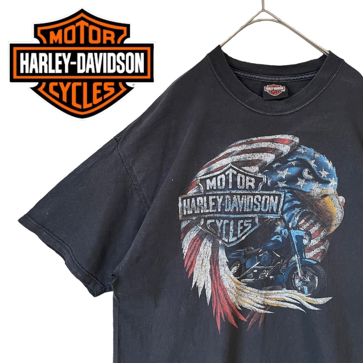 【90s】ハーレーダビッドソン　Tシャツ　半袖　ブラック　ハワイ　M〜L　USA HARLEY-DAVIDSON