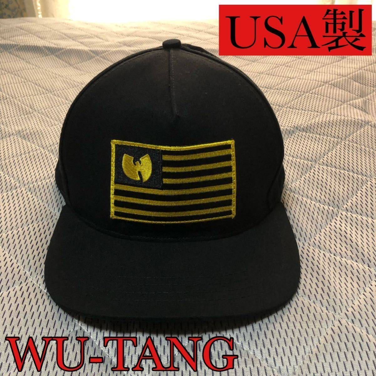 アメリカ製 WU-TANG CLAN キャップ ブラック×イエロー ウータンクラン BRAND LIMITED O.G HIPHOP ヒップホップ  made in usa