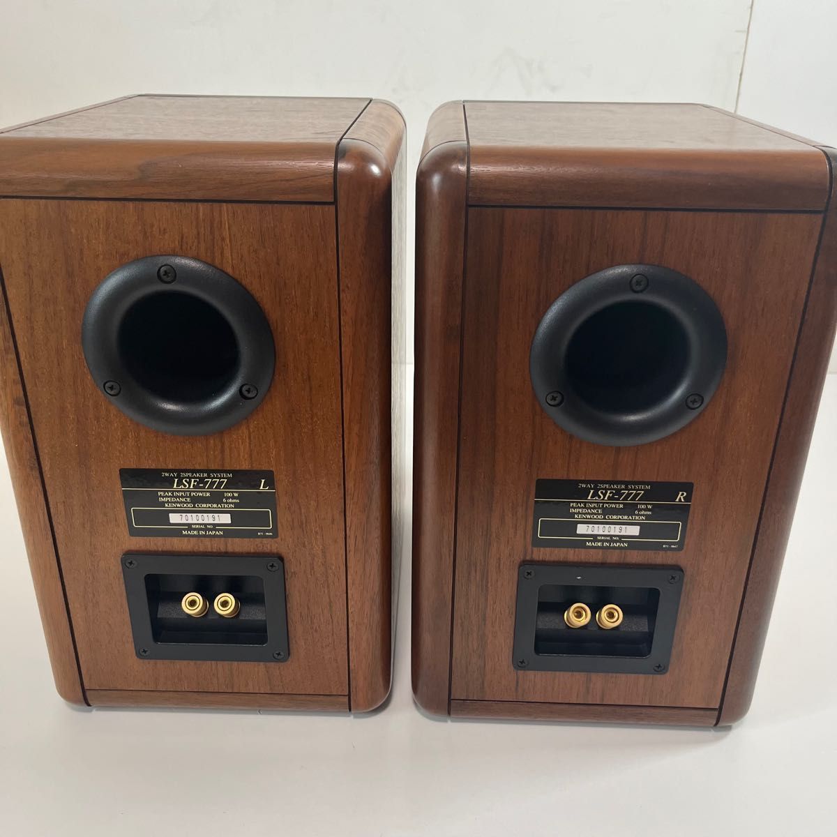 【美品】KENWOOD 2way ブックシェルフ型スピーカー LSF-777 状態良好