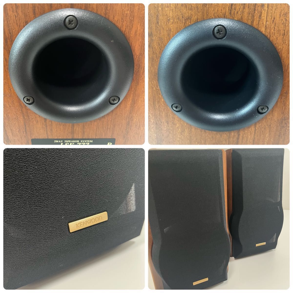 【美品】KENWOOD 2way ブックシェルフ型スピーカー LSF-777 状態良好