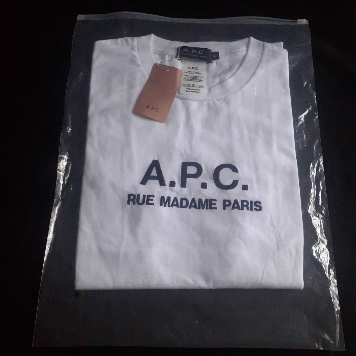Lサイズ APC アーペーセー 刺繍ロゴ A P C 半袖Tシャツ コットン アー 