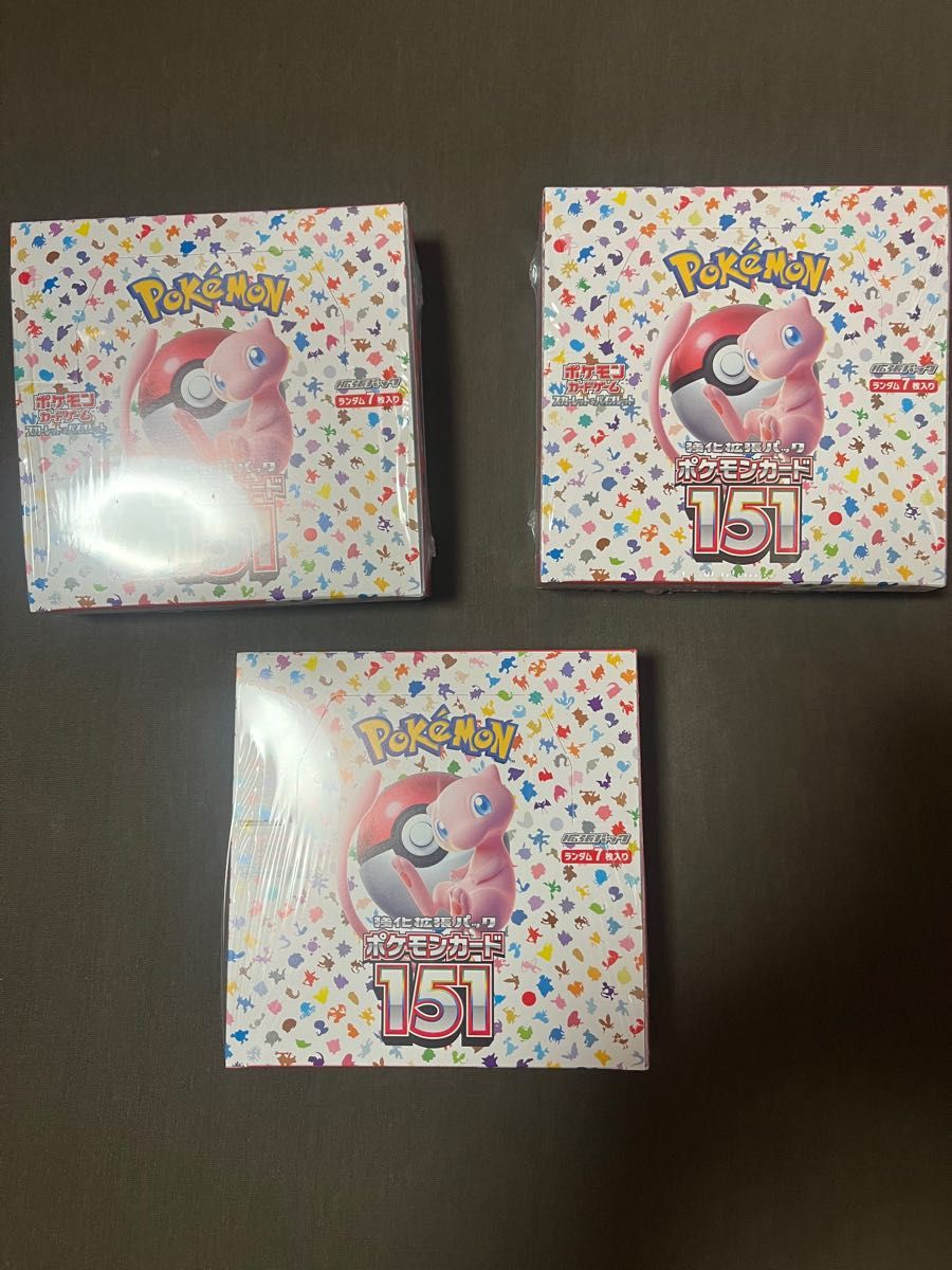 ポケモンカード151 3BOX 未開封シュリンク付き｜PayPayフリマ