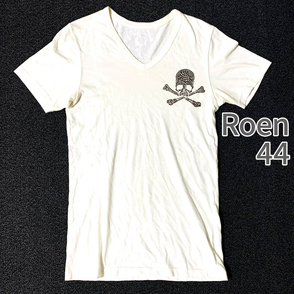 楽天最安値に挑戦】 美品 ロエン レオパード柄 ロゴ入り 半袖Tシャツ