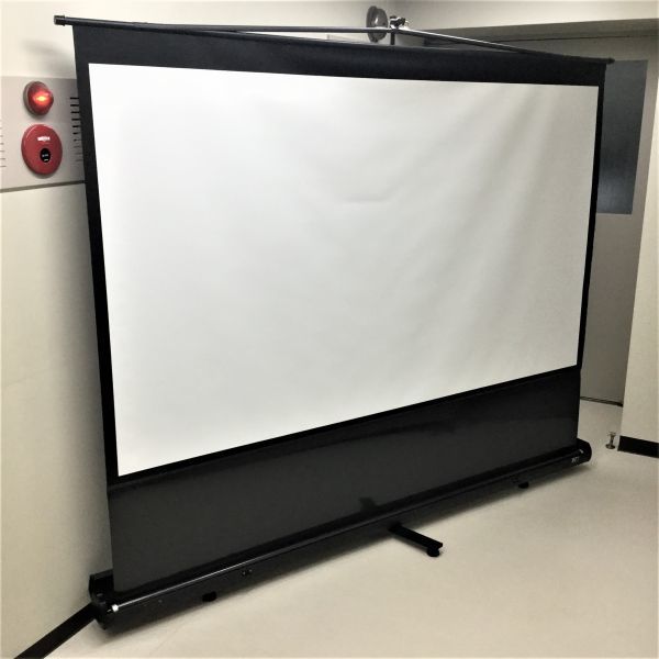 @Y2134 * direct pickup limited goods * portable manual screen EZsinema100 -inch (16:9) Max white material b rack case 