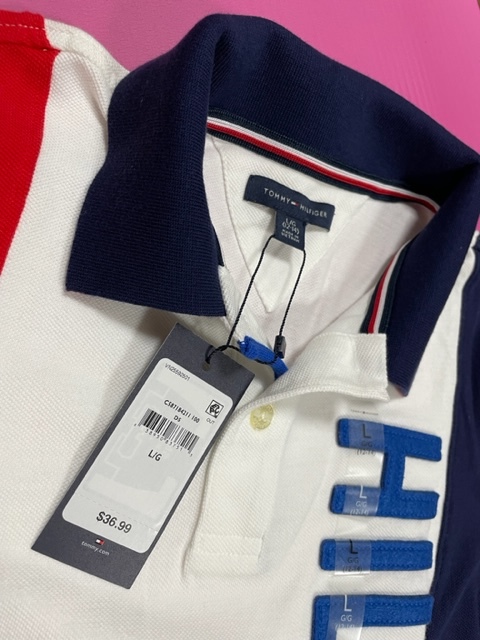 新品 未使用 タグ付 TOMMY HILFIGER トミー ヒルフィガー 半袖 ポロシャツ L 12-14 歳 156-167 cm 36.99 子供 キッズ_画像5