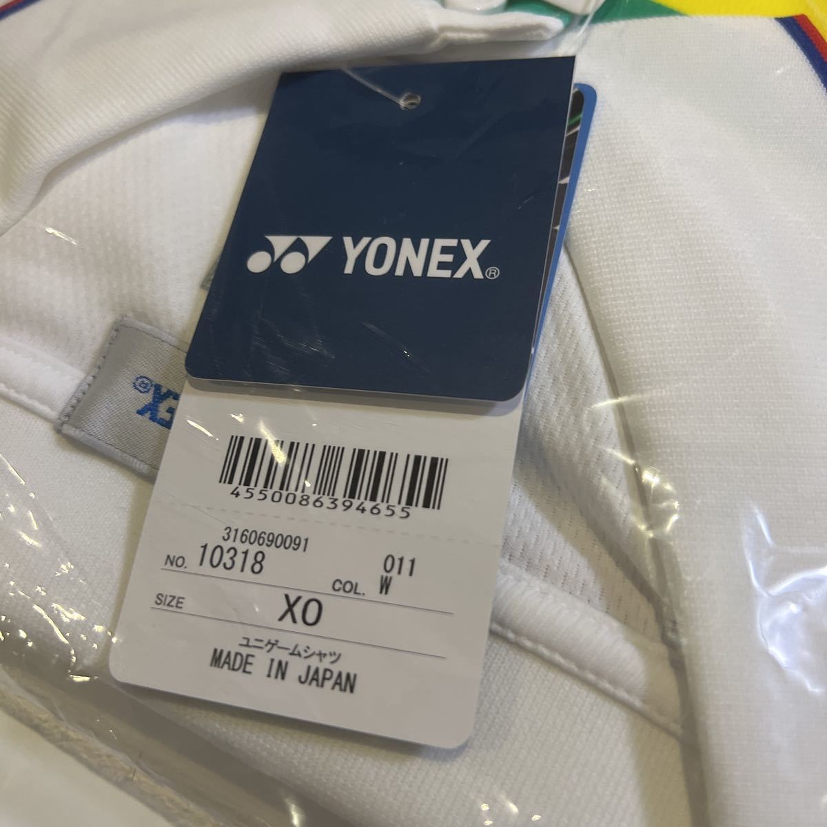 送料無料 ヨネックス ゲームシャツ ポロシャツ ユニXOサイズ 日本製 おしゃれ 新品 タグ付_画像2