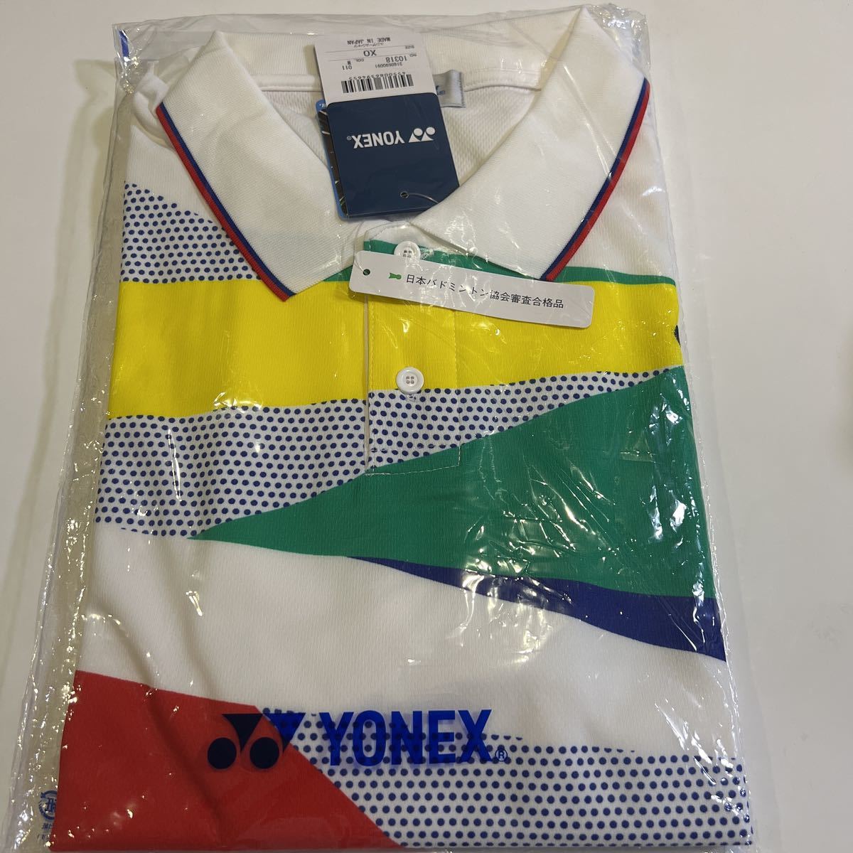 送料無料 ヨネックス ゲームシャツ ポロシャツ ユニXOサイズ 日本製 おしゃれ 新品 タグ付_画像1