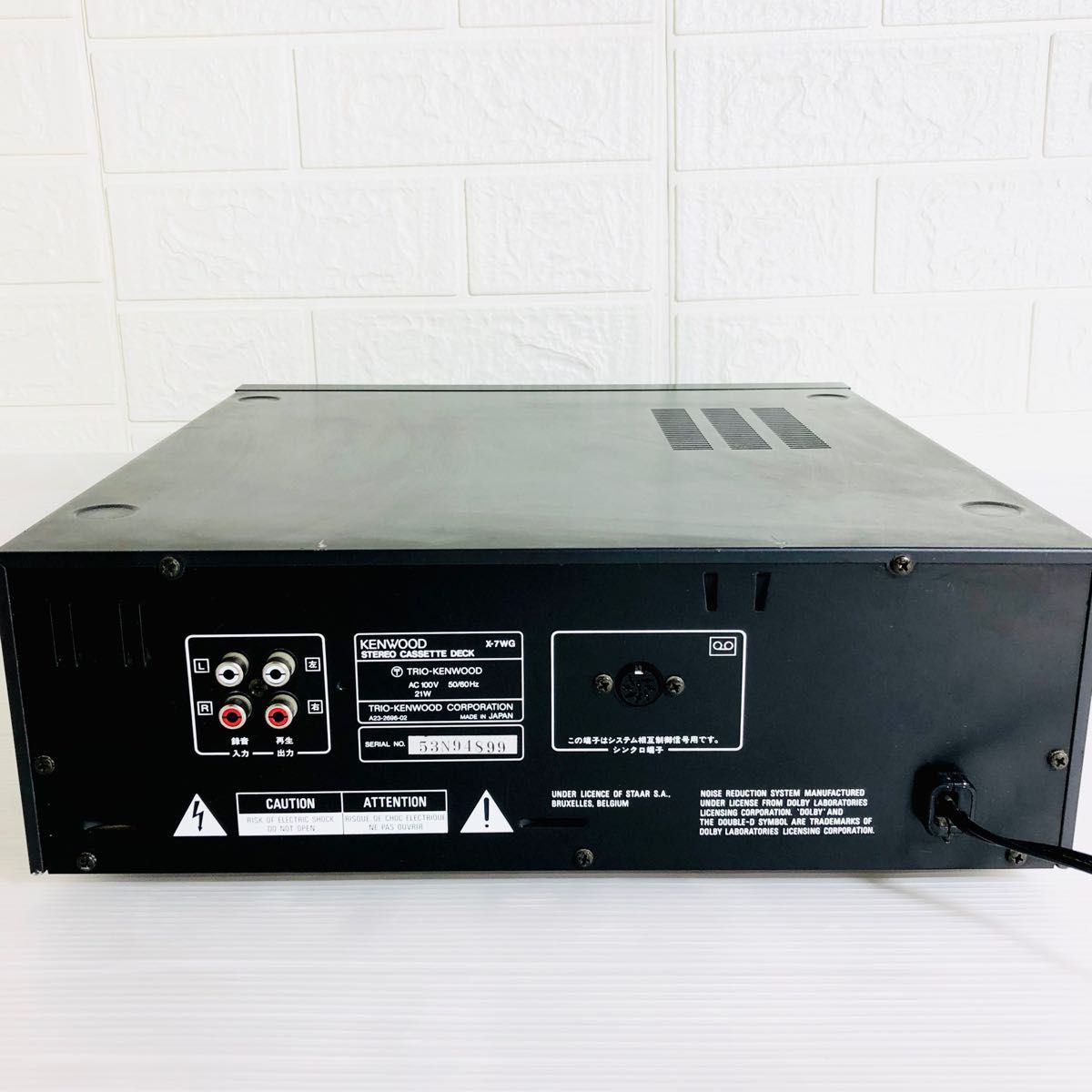 ☆動作品☆ KENWOOD X-7WG ダブルカセットデッキ
