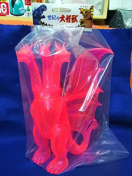 マルサン キングギドラ 450 クリアピンク/ゴジラ/ソフビ item マルサン キングギドラ 450 クリアピンク/ゴジラ/ソフビ item