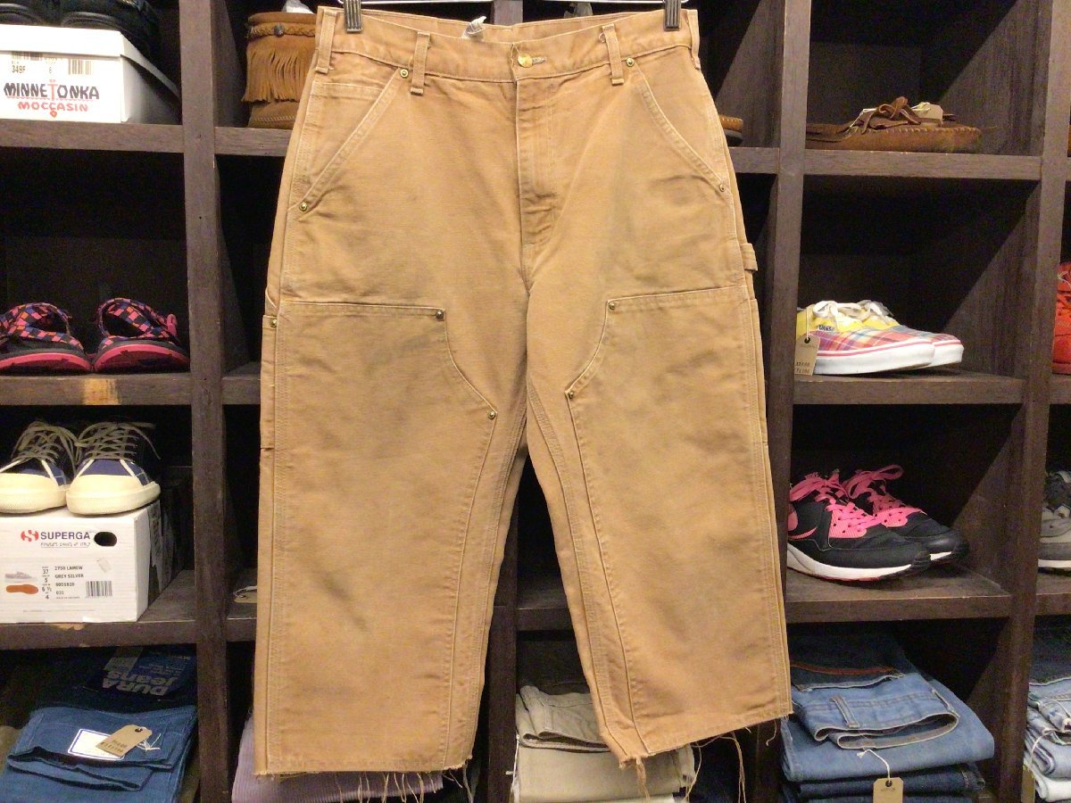 90'S MADE IN USA CARHARTT CUT OFF DOUBLE KNEE PANTS SIZE 31 アメリカ製 カーハート カット オフ ダブルニー パンツ