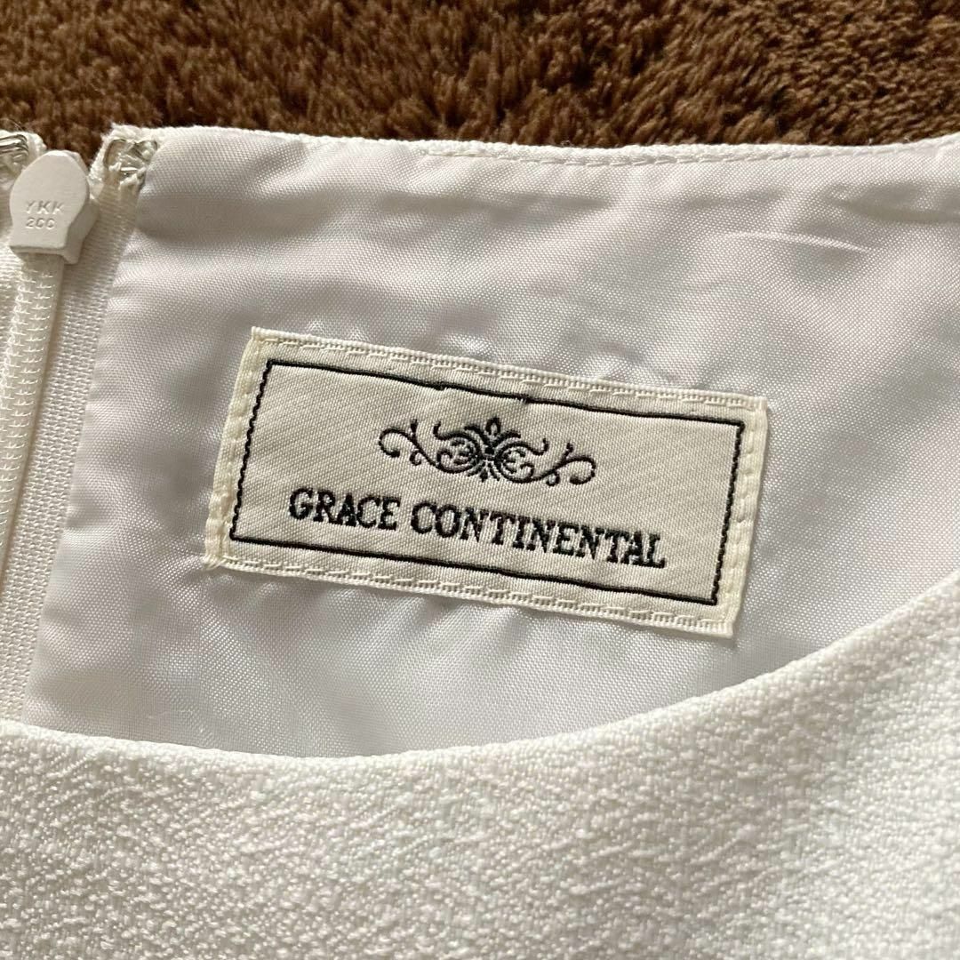 グレースコンチネンタル　 美品　ウエストリボン　ノースリーブワンピース　花柄　36サイズ　GRACE CONTINENTAL