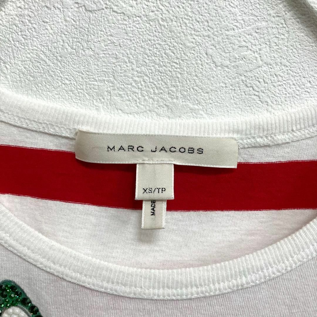 レアデザイン　MARC JACOBS　ラインストーン　カエルロゴ　半袖カットソー　レディース　XSサイズ　マークジェイコブス