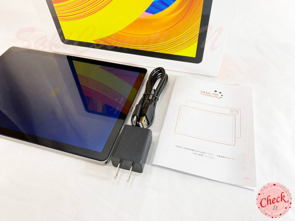 最新版10インチタブレット》UAUU(ユアユー)T60 シルバー 付属品完備