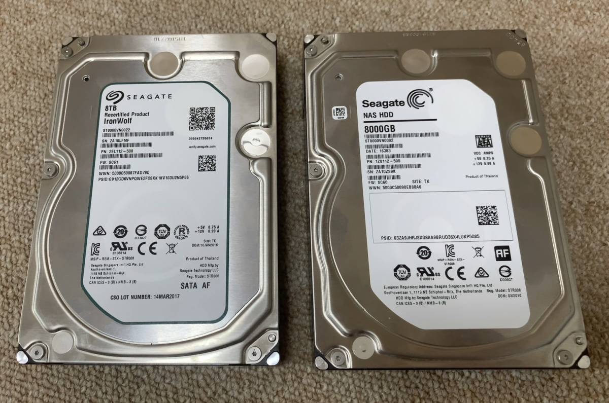 2台セット・送料無料】Seagate NAS用 3.5インチ内蔵HDD 8TB 7200rpm