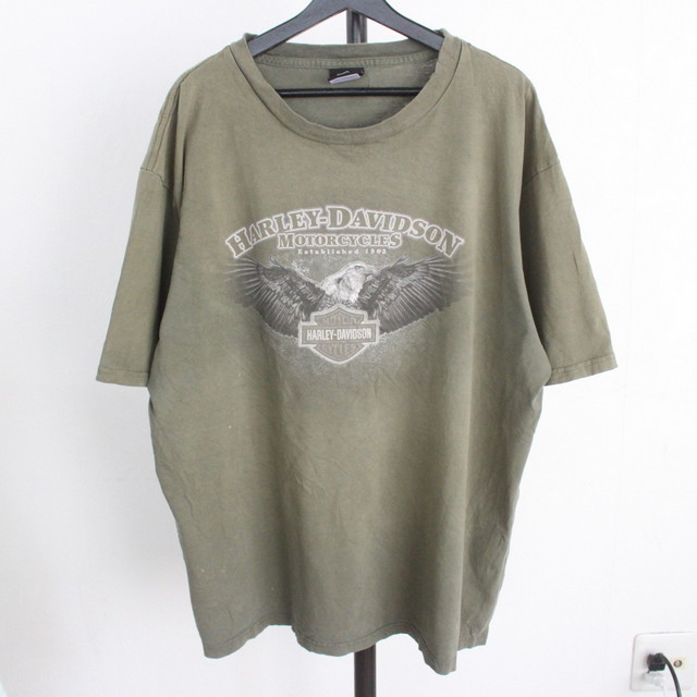 V429 2000年代製 ハーレーダビッドソン ロゴプリントTシャツ□00s 表記