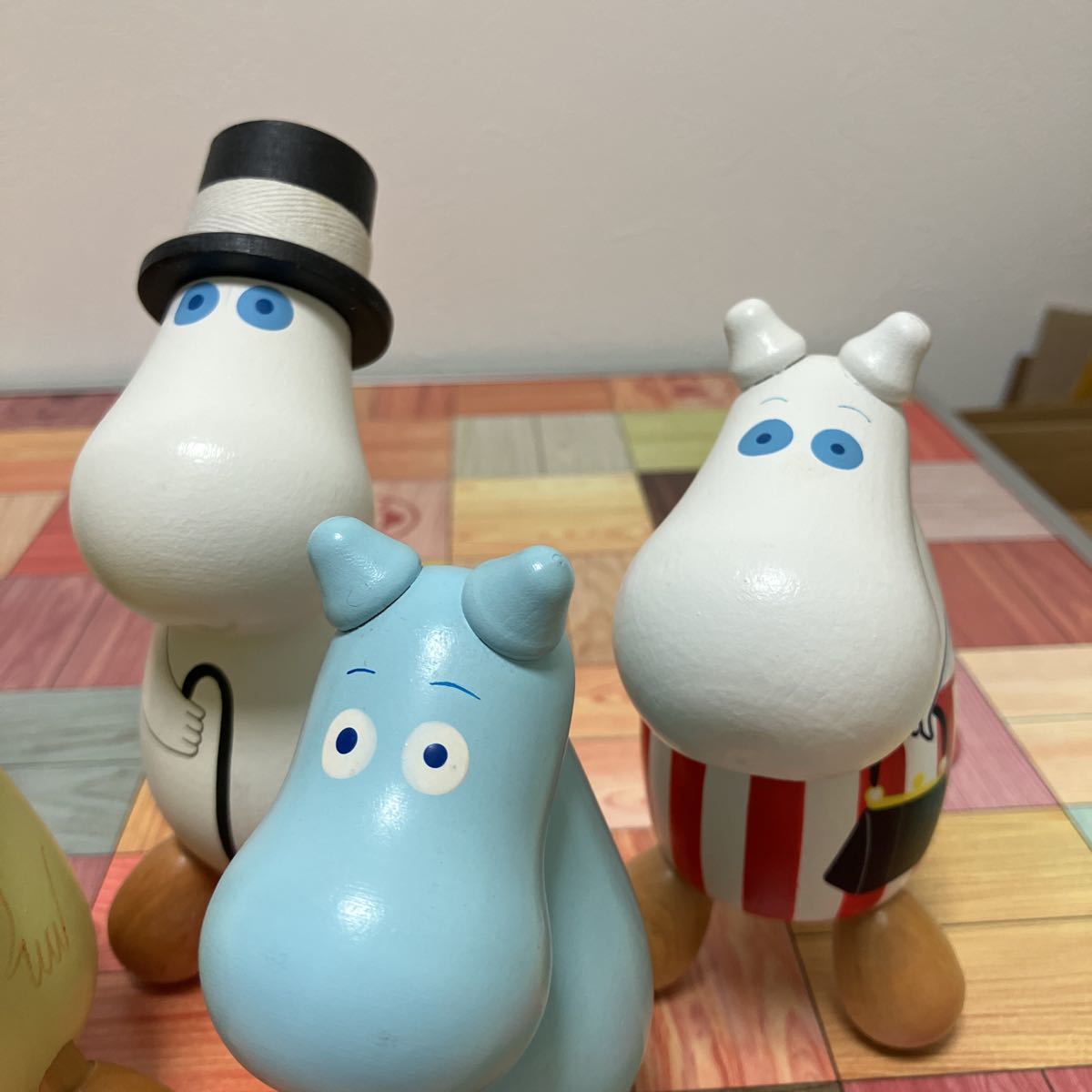 ムーミン　ヴィンテージ　木製人形　ツボ押し　フィンランド雑貨　7体セット　MOOMIN スナフキン　リトルミィ ムーミンパパ ムーミンママ