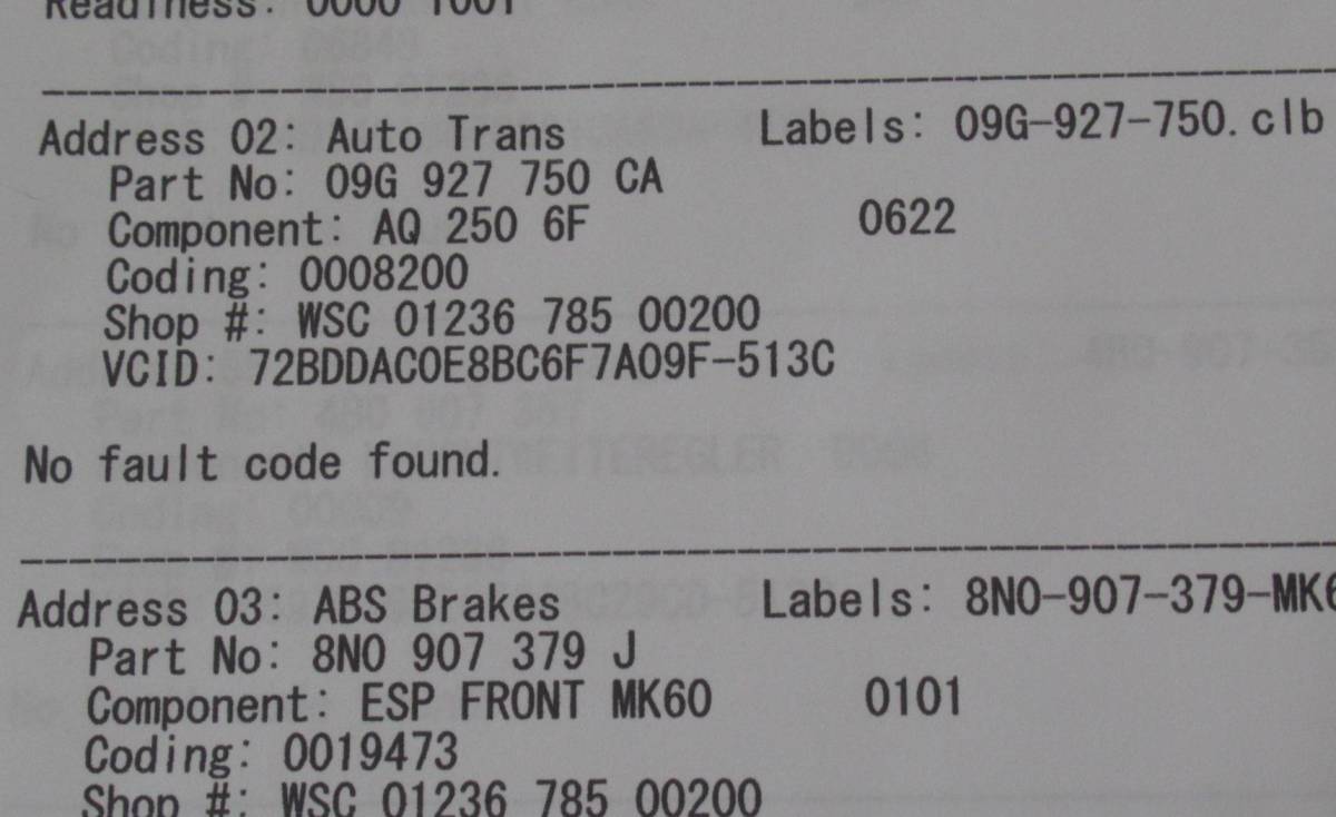 [RMDup31588] Audi TT 8NBVR AT mission HFY conform . approval ( go in . tested / tiptro attaching /6 -speed AT / body /8N series /8NAUQ)