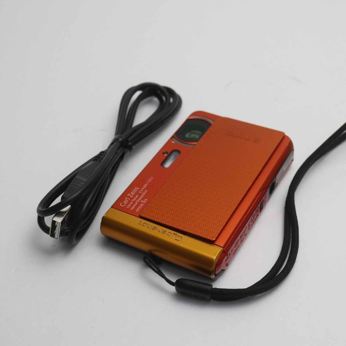 消費税無し デジカメ 即日発送 オレンジ Cyber-shot DSC-TX30 良品中古