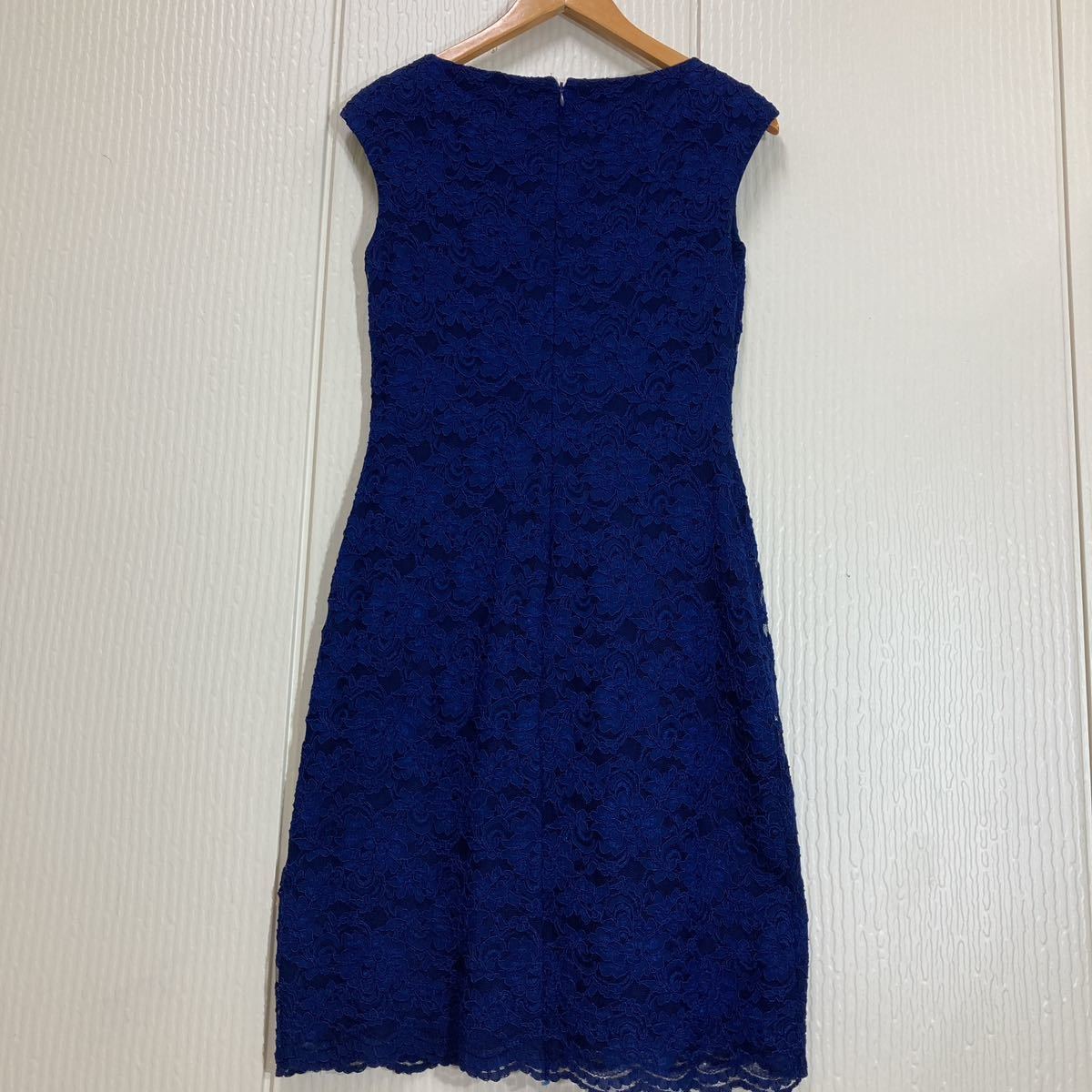 139 LAUREN RALPH LAUREN DRESS ローレン ラルフローレン ドレス 総レース ノースリーブ ワンピース 花柄 パーティー オケージョン 30726A_画像2