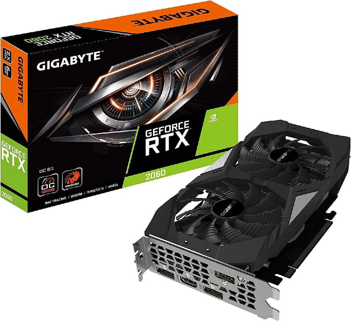 最高級 RTX GeForce NVIDIA (中古品)GIGABYTE 2060搭載グラフィック