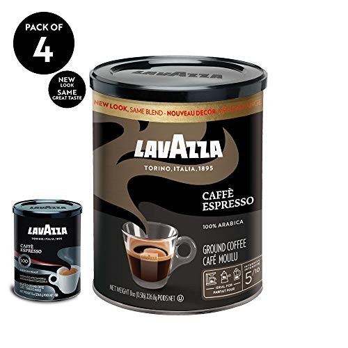 (品)Lavazza Caffe Espresso - Medium Ground Coffee 8-Ounce Cans (Pack of 4)のサムネイル
