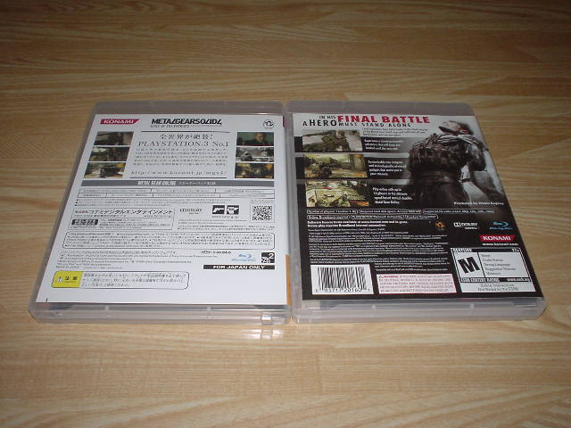 中古PS3ソフト METAL GEAR SOLID 4 メタルギアソリッド4 北米版と国内版 2本セット_画像2