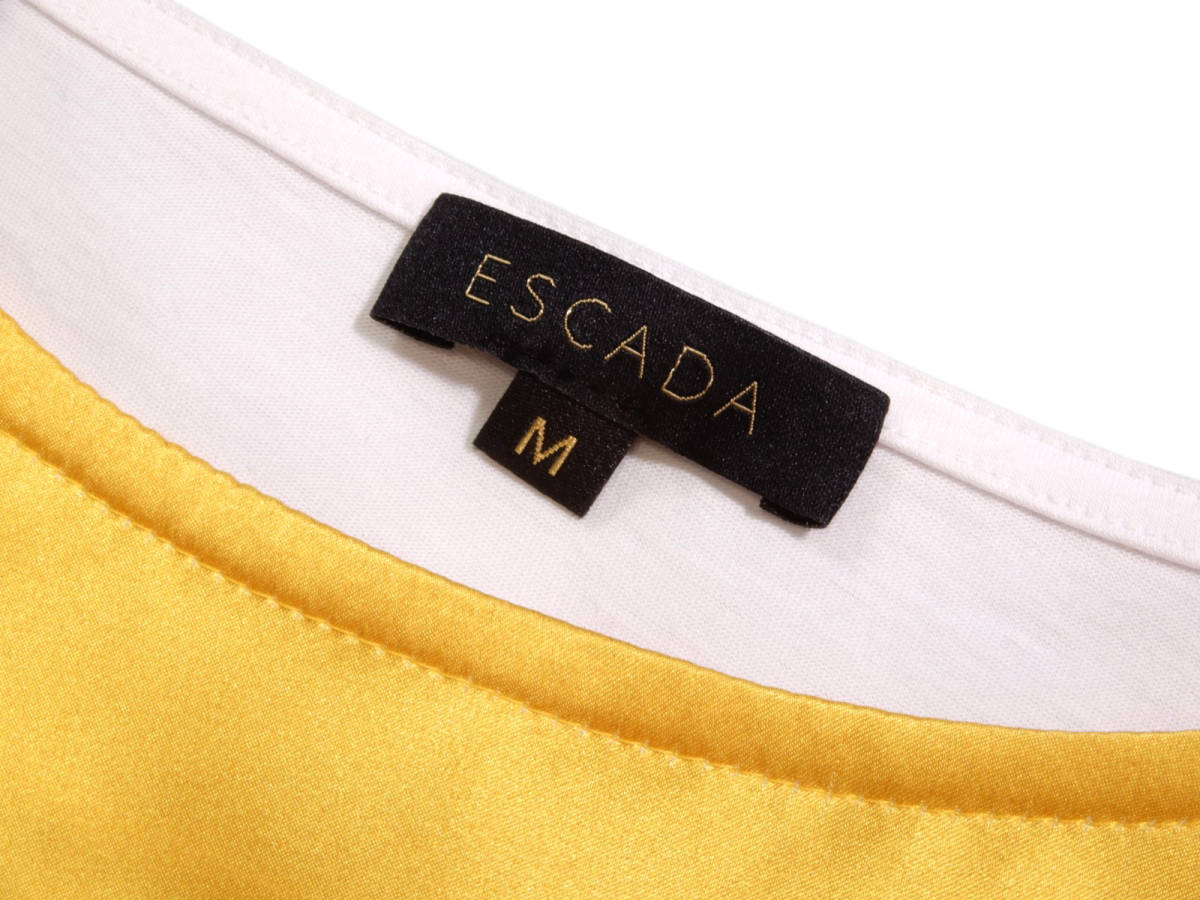 ESCADA Escada шелк хлопок необычность материалы переключатель градация тянуть over cut and sewn футболка M