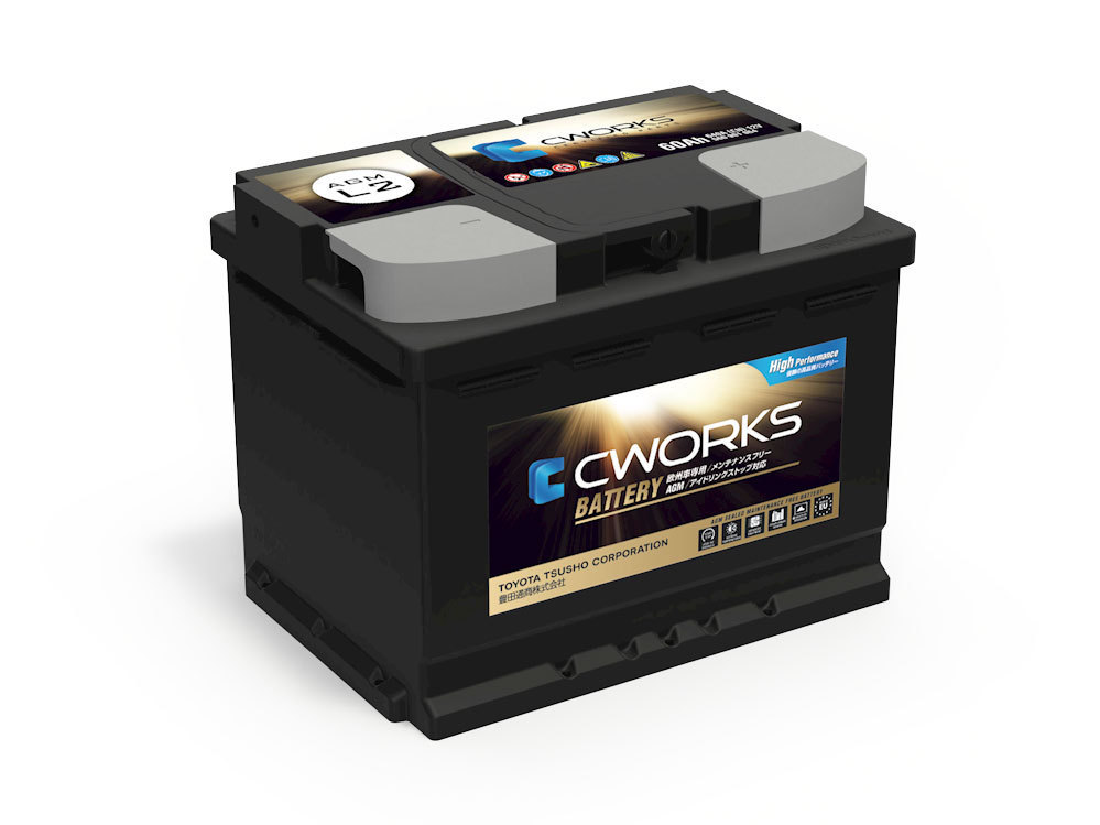 ☆CWORKS輸入車AGMバッテリー☆シトロエン C5 ブレーク 2.0i 16V GH-X4RFNW用 送料無料 個人宅配送可能_画像1