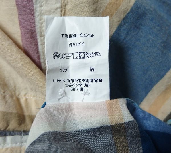 19SS Engineered Garments エンジニアードガーメンツ Popover BD Shirt Big Madoras Plaid プルオーバー 半袖 シャツ S マドラス チェックの画像4