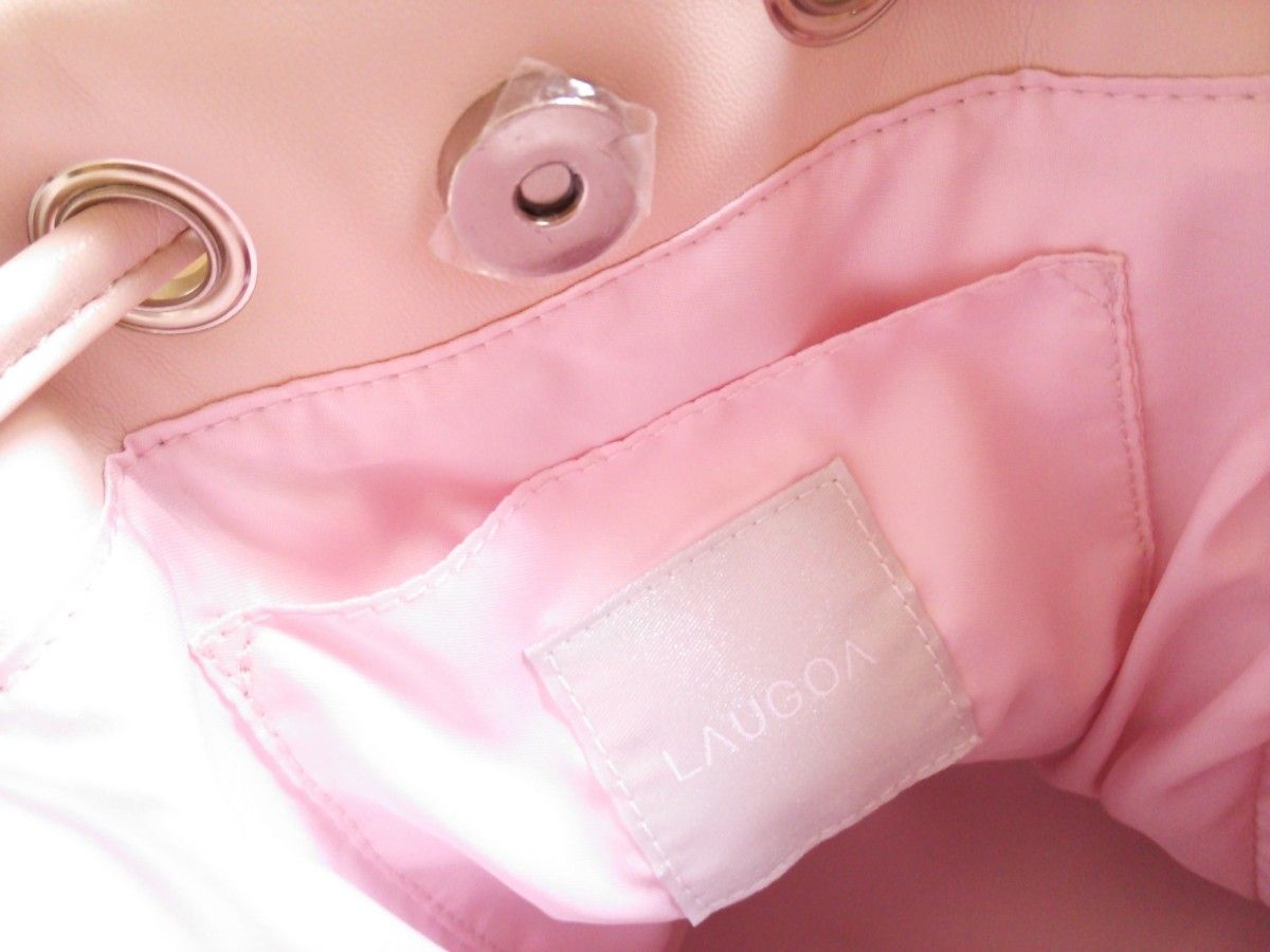 新品LAUGOAバッグ*鞄ピンク*送料無料レディース*未使用ラウゴア
