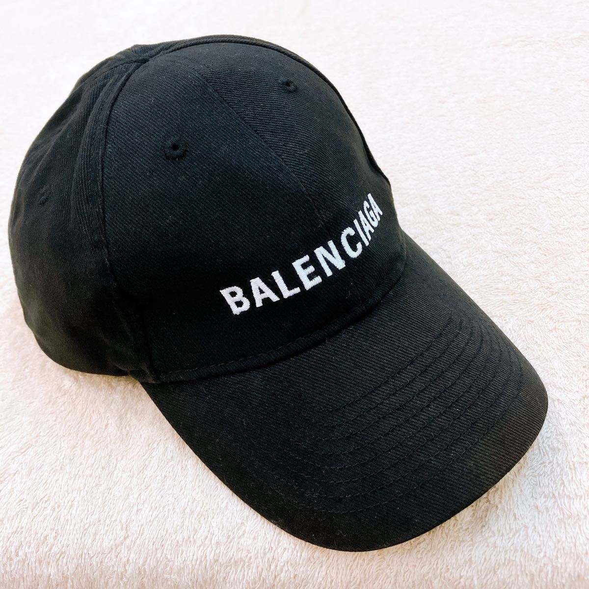 【洗浄済/人気品】バレンシアガ BALENCIAGA キャップ 帽子 ブラック