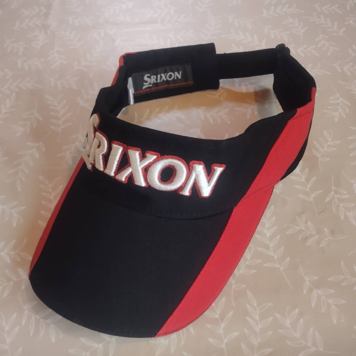  beautiful goods! Pro supplied goods model Srixon DUNLOP SRIXON / ZR-600 black / red cotton 100% touch fasteners + stretch rubber 