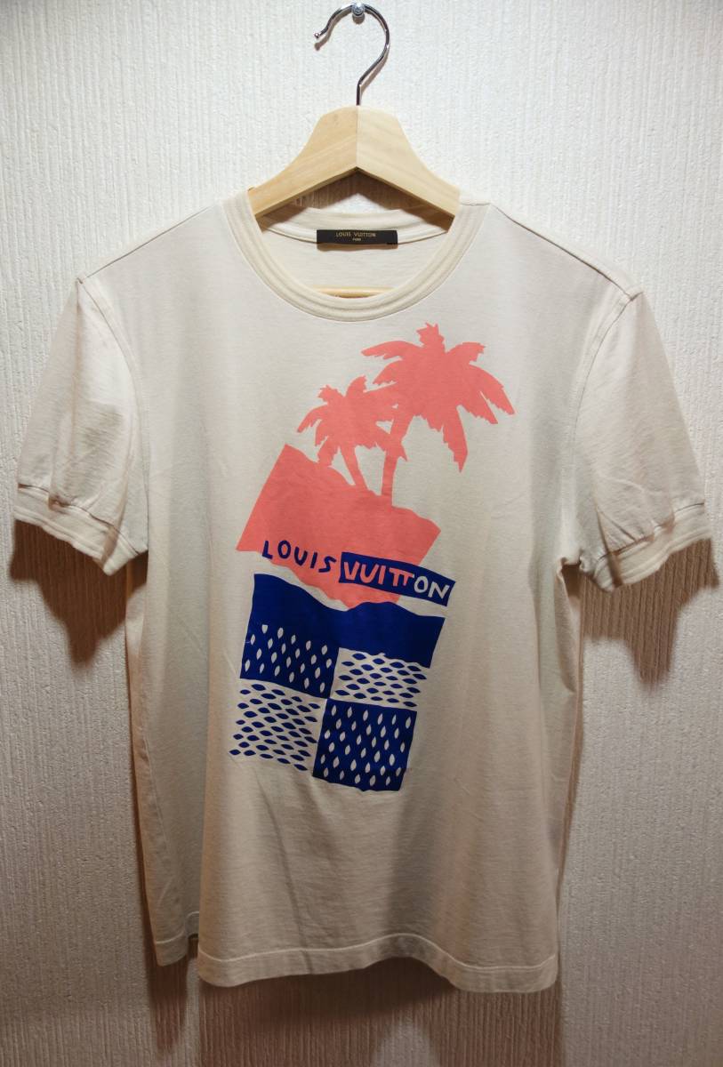 定価１０万円 美USED品 ルイヴィトン（LOUIS VUITTON） ダミエジャイアント Ｔシャツ ＸＳ アイボリー