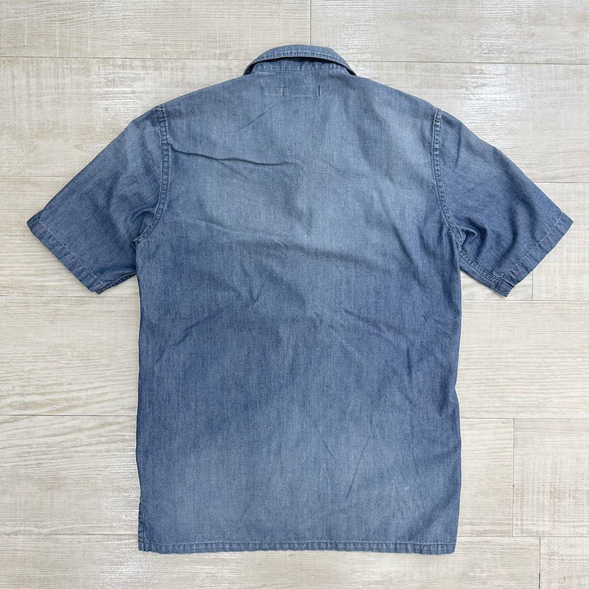 17ss nonnative ノンネイティブ TOURIST SHIRT S/S C/P CHAMBRAY VW CONNIE 半袖 シャンブレー シャツ NN-S3114 サイズ 0 定価24.000円+tax_画像2