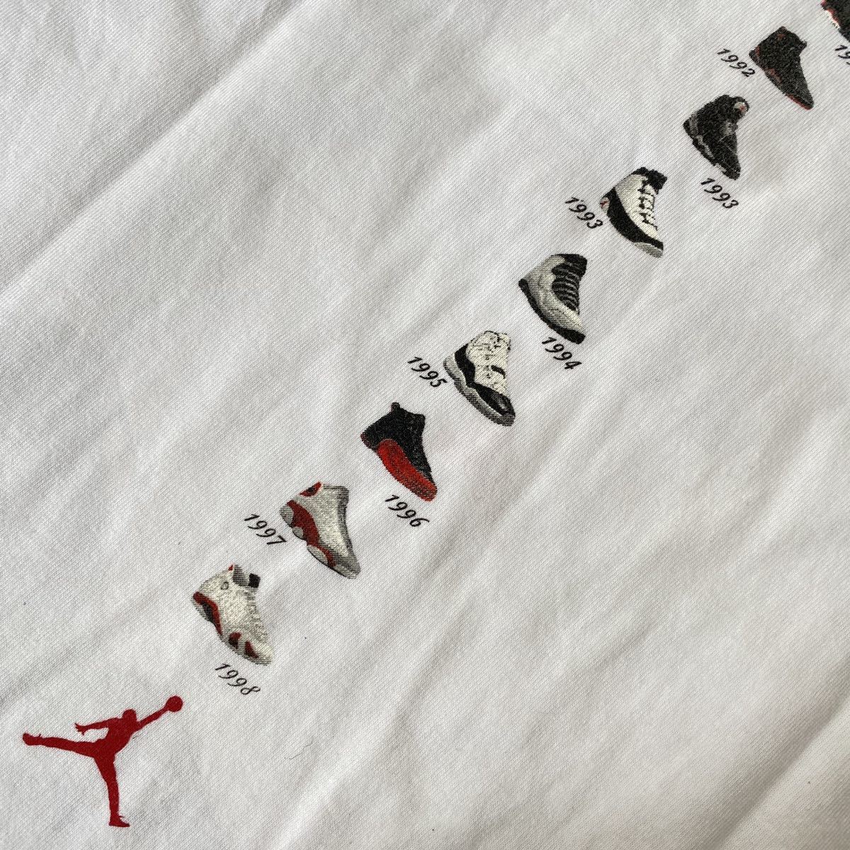 送料無料 デットストック 希少 98s NIKE AIR JORDAN ナイキ エア ジョーダン 14 YEARS of AIR TEE 14周年 Tシャツ ホワイト 1998 サイズ M_画像9