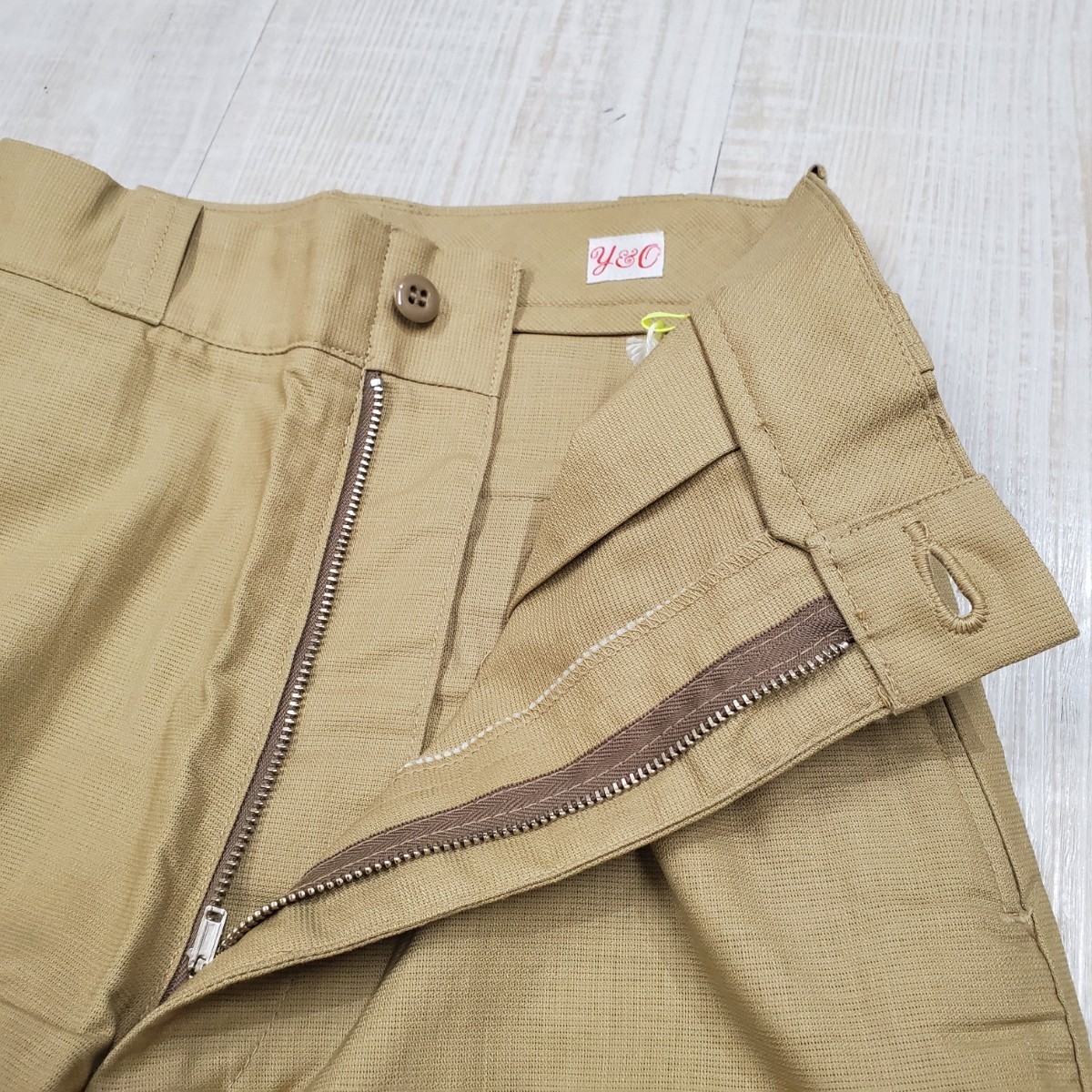 新品 ④ YOUNG & OLSEN ヤング アンド オルセン OLSEN'S BASIC PANAMAS ベーシック パナマ パンツ PANTS ベージュ サイズ 1_画像8