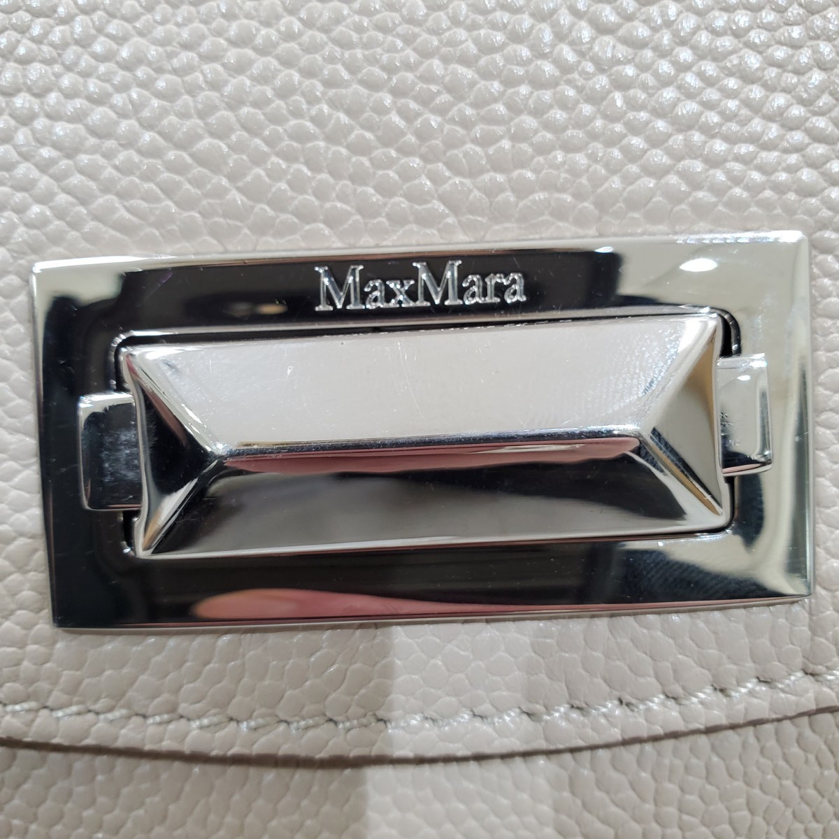 MAX MARA マックスマーラ 2way チェーン ショルダー ハンド バッグ bag ライト ベージュ_画像3