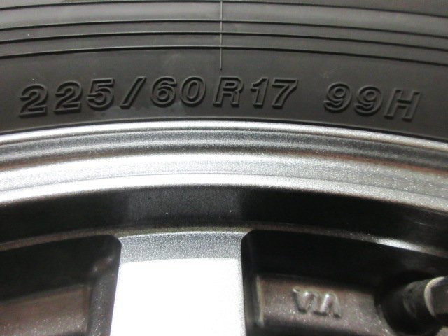 D248【送料無料 SALE品】225/60R17 超溝高 8.5分山 ヨコハマ 夏タイヤ BluEarth-RV RV03 22年 ホイールセット 4本 美品 激安 アルファード